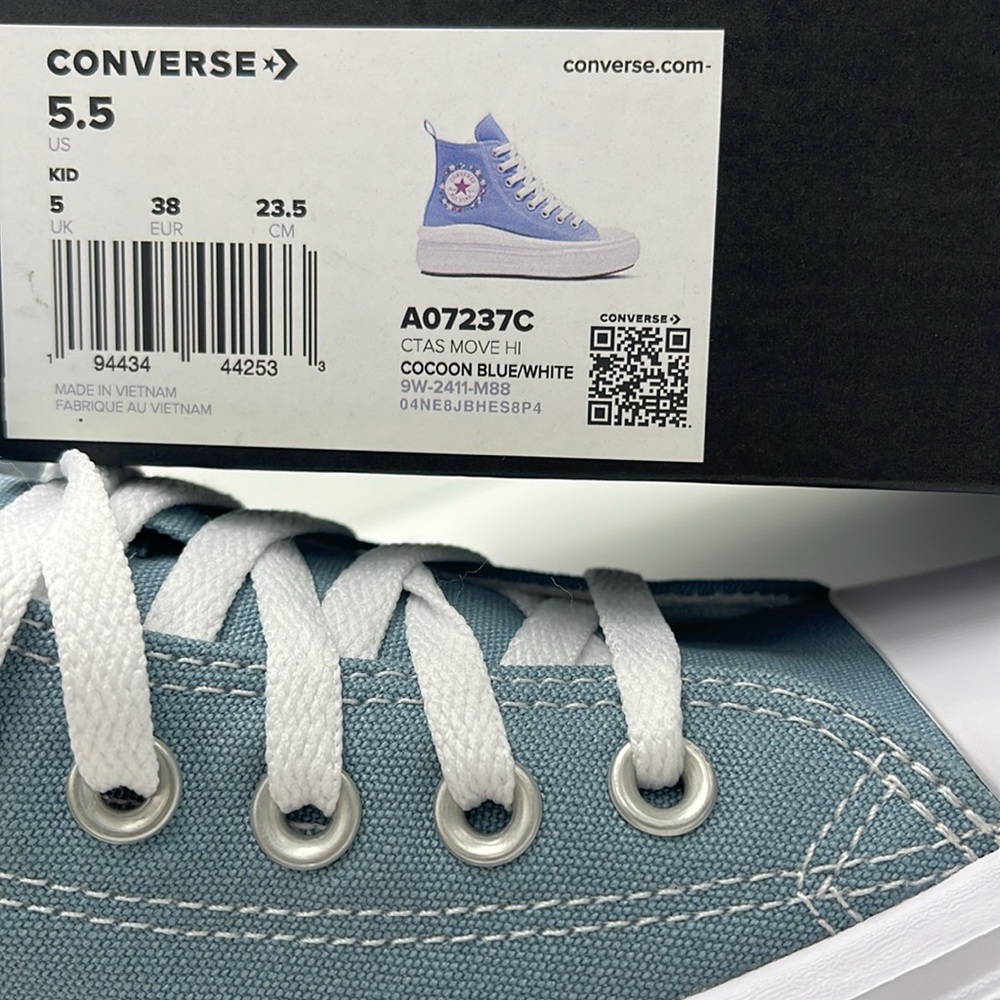 Vans WMNS A07237C
CTAS MOVE HI COCOON BLUE/WHITE Platforms Sneakers Chuck Taylor - Picture 16 of 16